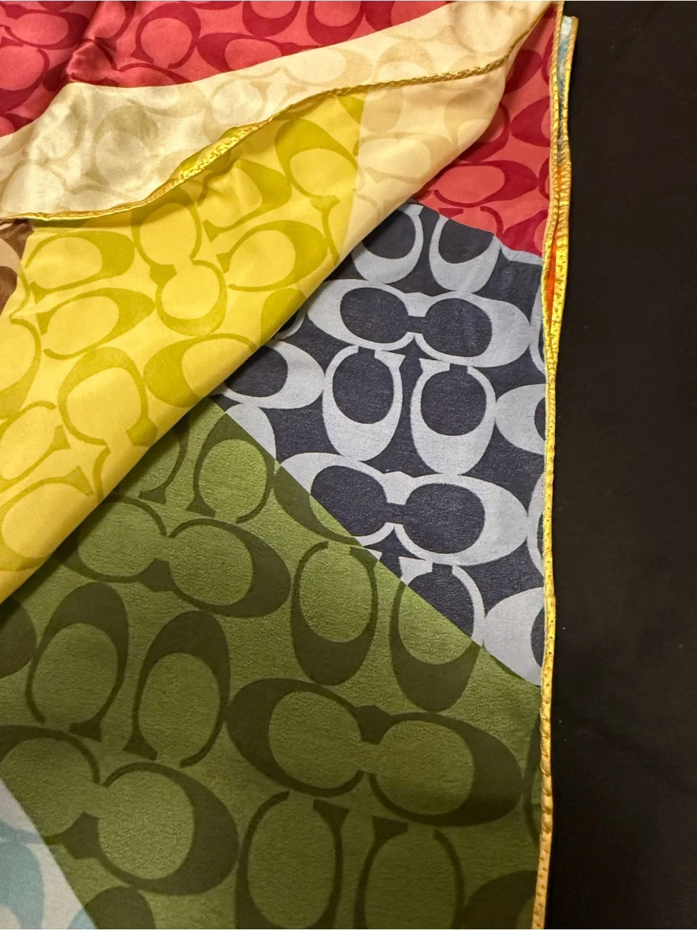 Coach Legacy Stripe Signature Silk Scarf / Wrap with Original Box – Vintage Mult